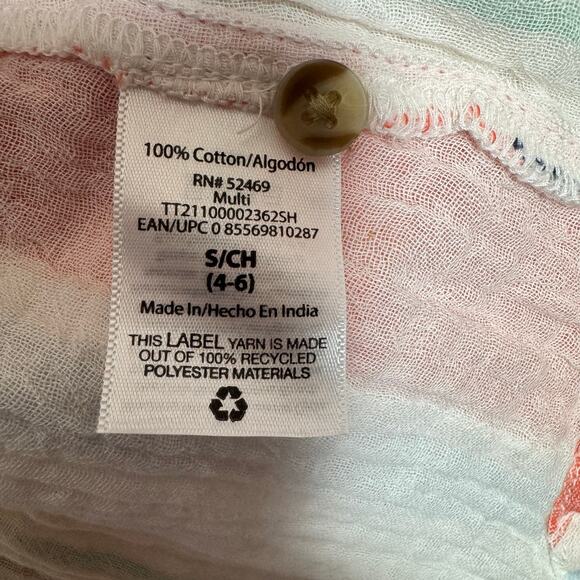 Time and Tru Women's Size Small 100% Cotton Sleeveless Peach Striped Tank, NWT - Picture 5 of 7